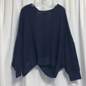 Open Back Navy Blue Sweater